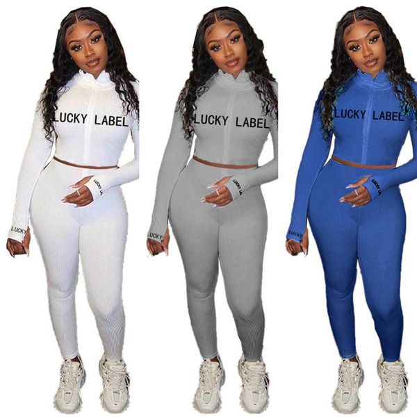 8 colors women designer tracksuit embroidery lucky lable letters zipper coat jacket legging pants outfit two piece sports suits g12202, White
8 colors women designer tracksuit embroidery lucky lable letters zipper coat jacket legging pants outfit two piece sports suits g12202, White
