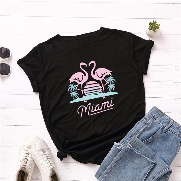 plus size s-5xl new flamingo print t shirt women 100%cotton o neck short sleeve summer tshirt t shirts funny t shirts, White
plus size s-5xl new flamingo print t shirt women 100%cotton o neck short sleeve summer tshirt t shirts funny t shirts, White