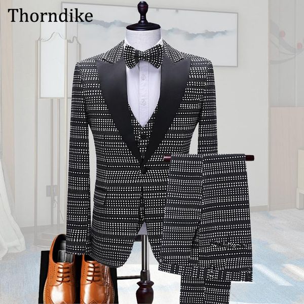 thorndike 2021 men's pants set, custom made formal wedding suit for man, black peaked lapel single button custome homme, 3 piece, White;black
thorndike 2021 men's pants set, custom made formal wedding suit for man, black peaked lapel single button custome homme, 3 piece, White;black
