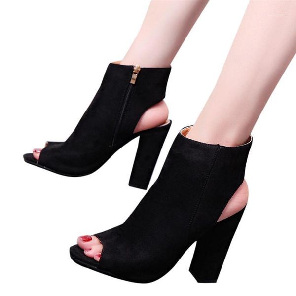 dress shoes vogue nice women open toe lace up heels sandals woman thick with high suede solid color1, Black
dress shoes vogue nice women open toe lace up heels sandals woman thick with high suede solid color1, Black