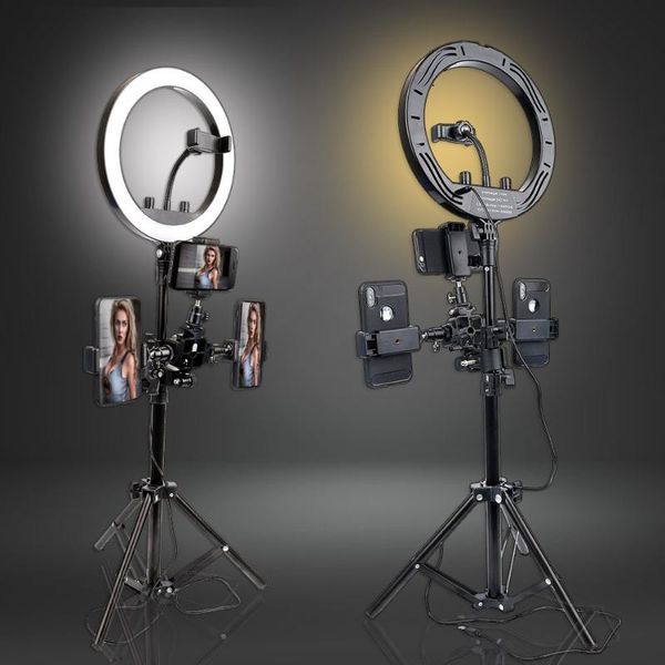 10inch 26cm New Led Selfie Ring Light Flash Led Camera Phone Studio Pgraphy Lighting + Tripod For Smartphone Youtobe Makeup