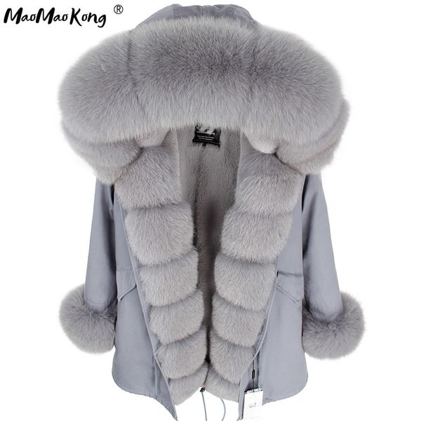 maomaokong gray natural real fox fur jacket coats women fashion real fur coat long parkas winter black parka t200902
maomaokong gray natural real fox fur jacket coats women fashion real fur coat long parkas winter black parka t200902
