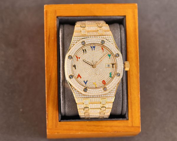 imported automatic mechanical men's watch, luxury version manual full set of diamonds. size: 40mm x 10mm, Slivery;brown
imported automatic mechanical men's watch, luxury version manual full set of diamonds. size: 40mm x 10mm, Slivery;brown