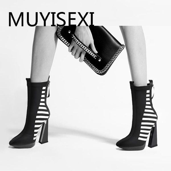 boots 11.5cm super high strange heel platform pointed toe mixed colors zip party nightclub elegant dating stretch hl315 muyisexi, Black
boots 11.5cm super high strange heel platform pointed toe mixed colors zip party nightclub elegant dating stretch hl315 muyisexi, Black