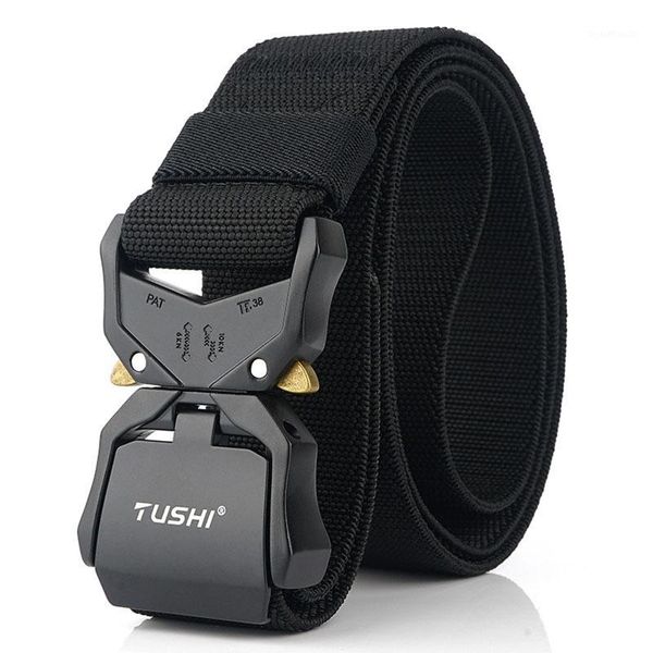 tactical elastic belt hard metal quick release buckle men's army belt outdoor climbing hungting nylon belts sports accessories1, Black;gray
tactical elastic belt hard metal quick release buckle men's army belt outdoor climbing hungting nylon belts sports accessories1, Black;gray