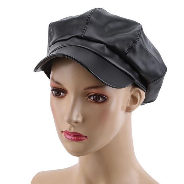pu leather octagonal cap newsboy cap retro literary female snapback leisure hat accessories, Blue;gray
pu leather octagonal cap newsboy cap retro literary female snapback leisure hat accessories, Blue;gray