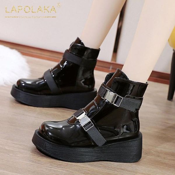 lapolaka 2020 fashion new platform ankle boots woman shoes buckle strap concise comfortable spring autumn boots female, Black
lapolaka 2020 fashion new platform ankle boots woman shoes buckle strap concise comfortable spring autumn boots female, Black