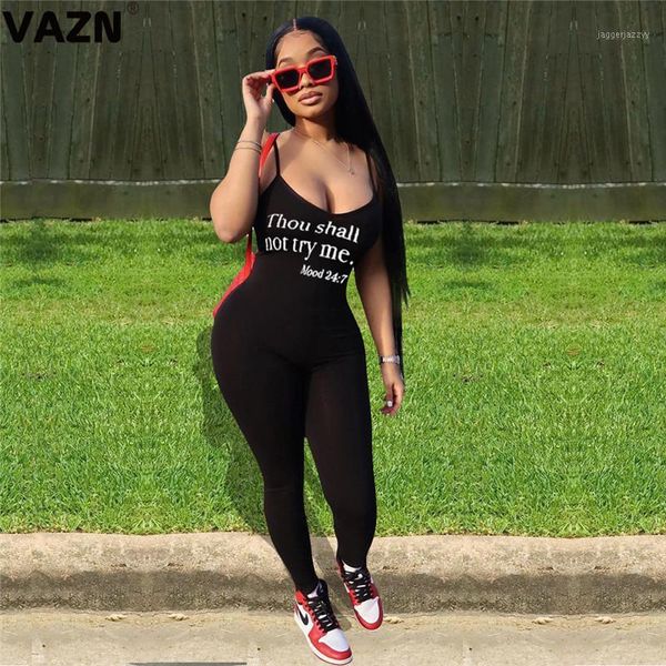 women's jumpsuits & rompers vazn 2021 vintage sleeveless strap letter sport fitness style v-neck womens jumpsuit bandage fashion jumpsu, Black;white
women's jumpsuits & rompers vazn 2021 vintage sleeveless strap letter sport fitness style v-neck womens jumpsuit bandage fashion jumpsu, Black;white