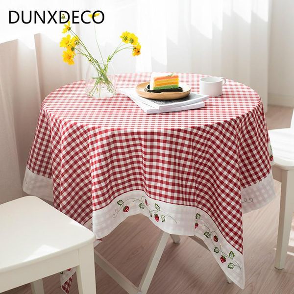 table cloth dunxdeco tablecloth cotton cover party decorative fabric country style red check strawberry embroidery romantic home decor
table cloth dunxdeco tablecloth cotton cover party decorative fabric country style red check strawberry embroidery romantic home decor