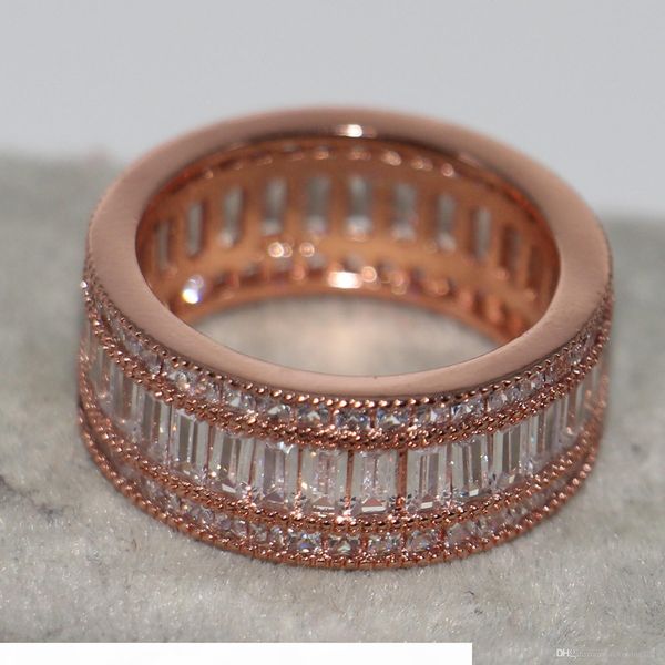 fashion luxury jewelry 10kt rose gold filled princess cut full white sapphire cz diamond gemstones women wedding band ring, Slivery;golden
fashion luxury jewelry 10kt rose gold filled princess cut full white sapphire cz diamond gemstones women wedding band ring, Slivery;golden