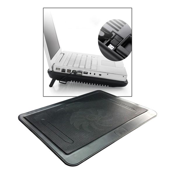 14\" lapcooler cooling pad bracket - slim portable usb powered (1 fan), black
14\" lapcooler cooling pad bracket - slim portable usb powered (1 fan), black