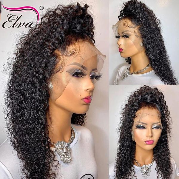 curly lace front human hair wigs for women glueless elva hair 360 lace frontal wig pre plucked natural hairline bleached knots, Black;brown
curly lace front human hair wigs for women glueless elva hair 360 lace frontal wig pre plucked natural hairline bleached knots, Black;brown