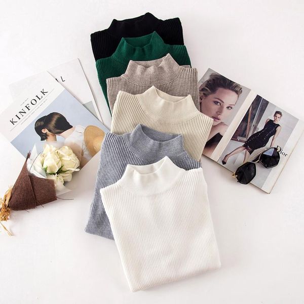 autumn winter vintage half turtleneck jumper femme korean chic long sleeve knitted pullovers 2020 new solid women thin sweaters1, White;black
autumn winter vintage half turtleneck jumper femme korean chic long sleeve knitted pullovers 2020 new solid women thin sweaters1, White;black