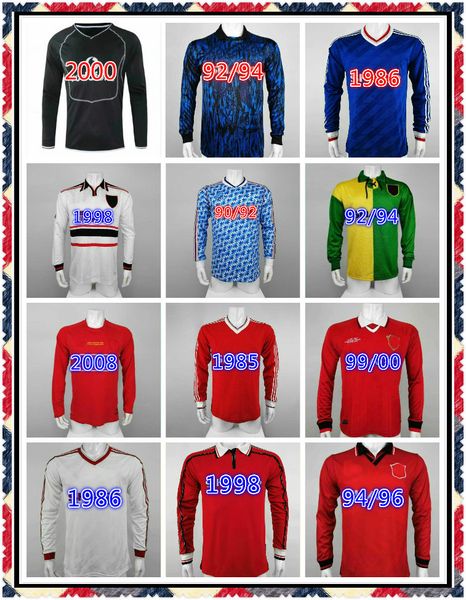 long sleeve 1998 1999 giggs cantona rooney retro soccer jersey 98 99 classic football shirt beckham cole solskjaer beckham ronaldo keane, Black 
long sleeve 1998 1999 giggs cantona rooney retro soccer jersey 98 99 classic football shirt beckham cole solskjaer beckham ronaldo keane, Black