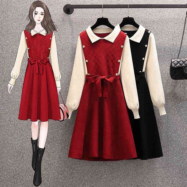 large women's dress autumn winter fat mm fashion design sense small fragrance waist closing thin knitted, Black
large women's dress autumn winter fat mm fashion design sense small fragrance waist closing thin knitted, Black