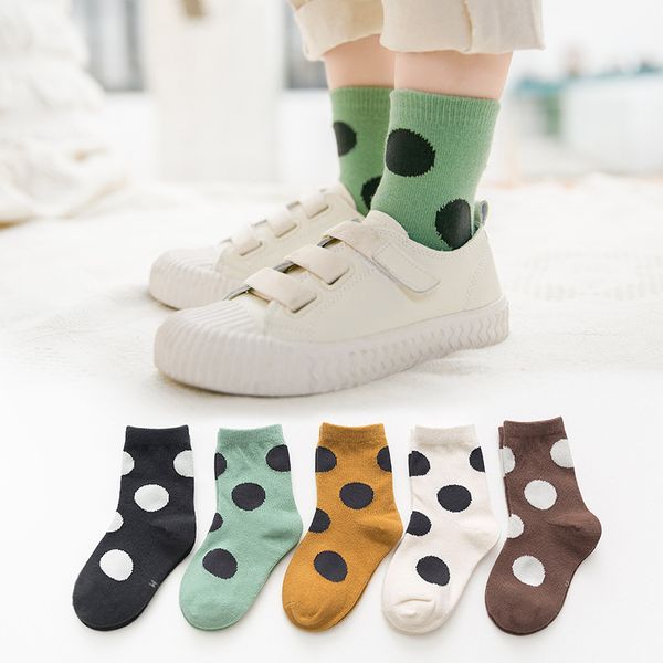 5-pair pack boy socks cotton socks girl's socks autumn and winter big polka dot color matching sock children's cotton sock, Pink;yellow
5-pair pack boy socks cotton socks girl's socks autumn and winter big polka dot color matching sock children's cotton sock, Pink;yellow