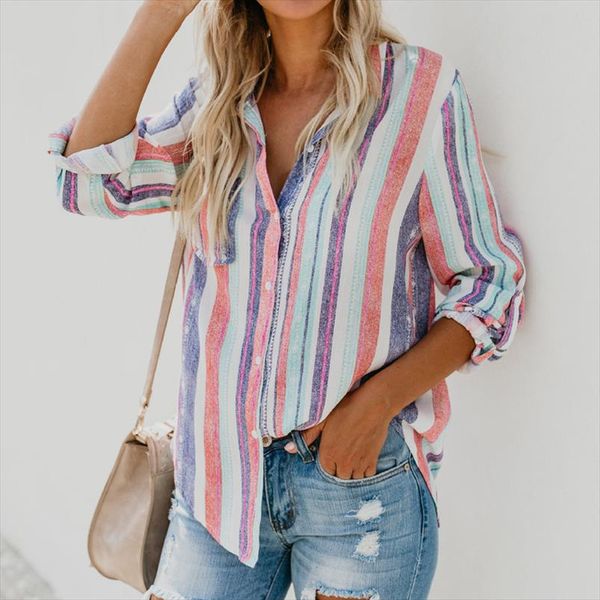 office blouse women turndown long sleeve striped shirt new arrival autumn loose casual blouses button camisas feminina, White
office blouse women turndown long sleeve striped shirt new arrival autumn loose casual blouses button camisas feminina, White