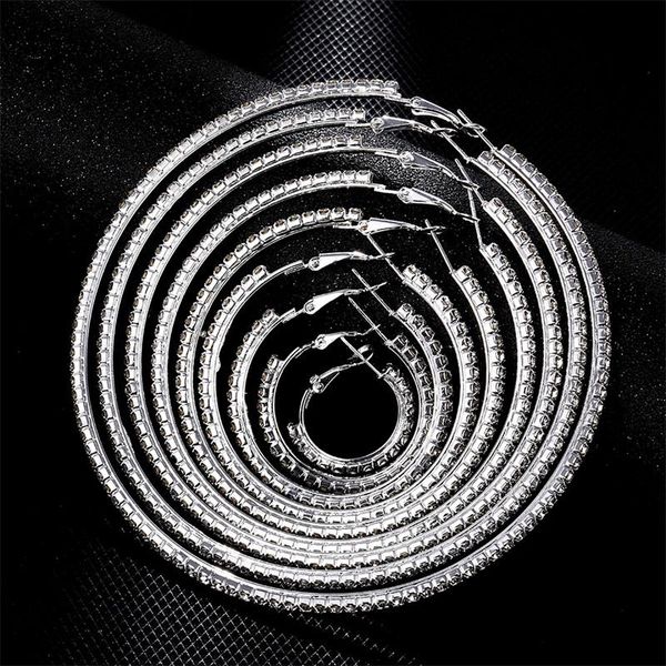 ifmia shiny big rhinestone hoop earrings for women round circle gold silver color round hoop earrings jewelry for gift female, Golden;silver
ifmia shiny big rhinestone hoop earrings for women round circle gold silver color round hoop earrings jewelry for gift female, Golden;silver