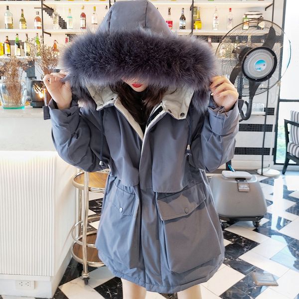 2020 winter new fashion women's middle long loose big collar down cotton jacket thickened, Black
2020 winter new fashion women's middle long loose big collar down cotton jacket thickened, Black