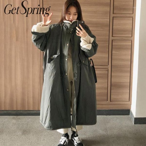 getspring women parka standing collar drawstring warm lining women winter jackets vintage fashion lambswool coats 2019 winter1, Black
getspring women parka standing collar drawstring warm lining women winter jackets vintage fashion lambswool coats 2019 winter1, Black