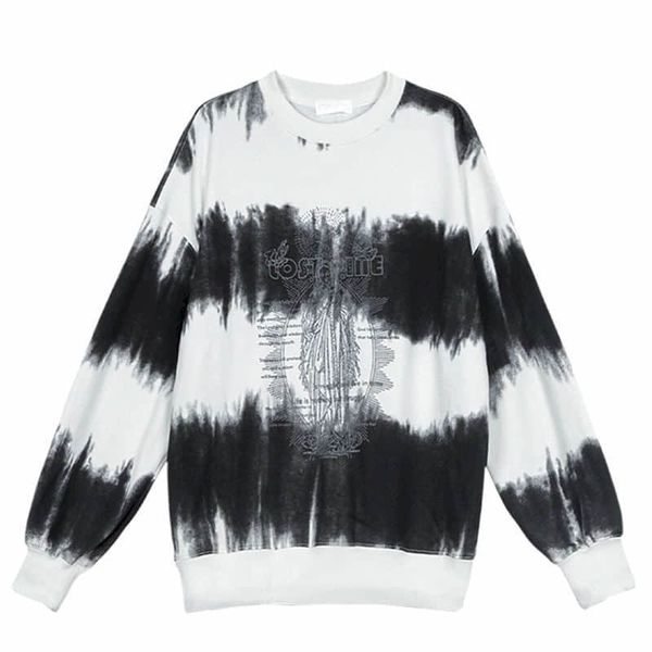 sweatshrit women pullover street printed middle length 2021 spring/autumn new loose thin tie dyed bf fashion punk 8v2a, Black
sweatshrit women pullover street printed middle length 2021 spring/autumn new loose thin tie dyed bf fashion punk 8v2a, Black