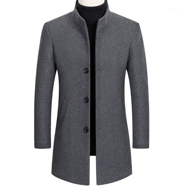 men's trench coats 2021 winter wool coat men thick slim fit stand collar male fashion woolen blend outwear long jackets smart casual tr, Tan;black
men's trench coats 2021 winter wool coat men thick slim fit stand collar male fashion woolen blend outwear long jackets smart casual tr, Tan;black