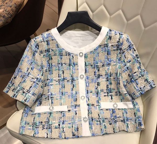 2020 jacket new short style small female fragrance tweed wool thin coat, can be custom size jm1r, Black;brown
2020 jacket new short style small female fragrance tweed wool thin coat, can be custom size jm1r, Black;brown