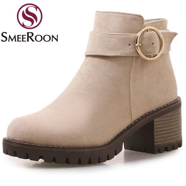 boots smeeroon big size platform zipper round toe flock for women warm winter casual high heels ankle campus shoes, Black
boots smeeroon big size platform zipper round toe flock for women warm winter casual high heels ankle campus shoes, Black
