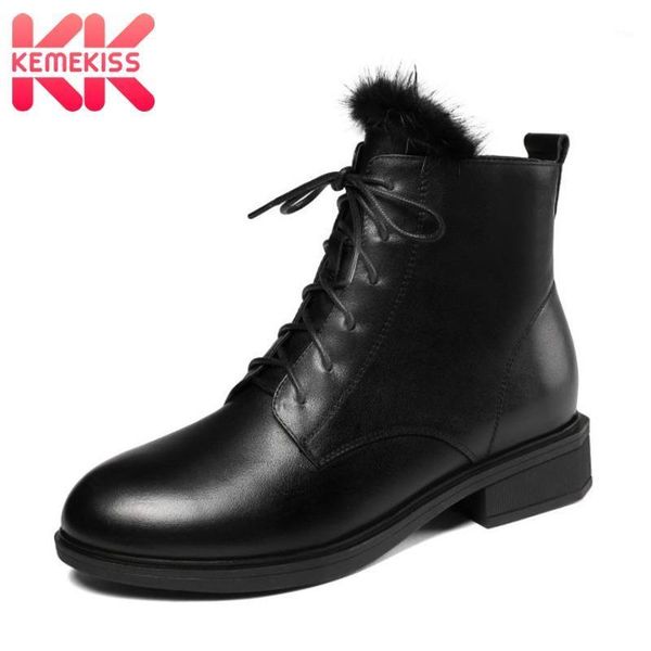 boots kemekiss women ankle real leather plush fur zipper winter shoes woman warm flats snow boot lady footwear size 34-411, Black
boots kemekiss women ankle real leather plush fur zipper winter shoes woman warm flats snow boot lady footwear size 34-411, Black