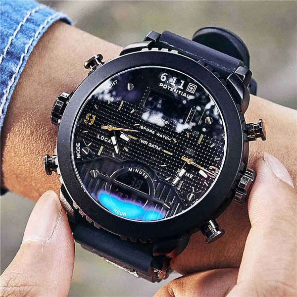 6.11 new big mens watch sport quartz men wristwatches quartz black led digital sport watch men relogio masculino y19051403, Silver
6.11 new big mens watch sport quartz men wristwatches quartz black led digital sport watch men relogio masculino y19051403, Silver