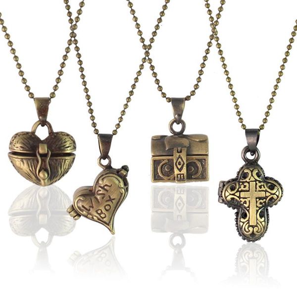 2pcs antiqued bronze brass love heart prayer box p frame locket pendant necklace 
2pcs antiqued bronze brass love heart prayer box p frame locket pendant necklace