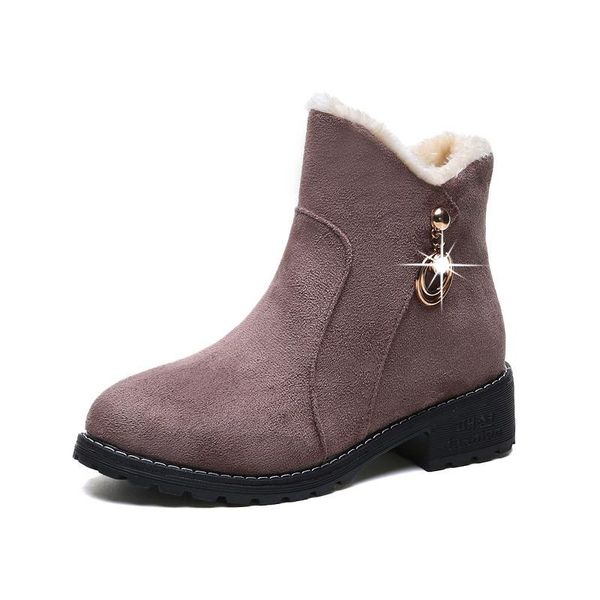 boots women winter round toe metal rhinestone side zipper ankle plush snow non-slip on fashion plus velvet shoes, Black
boots women winter round toe metal rhinestone side zipper ankle plush snow non-slip on fashion plus velvet shoes, Black