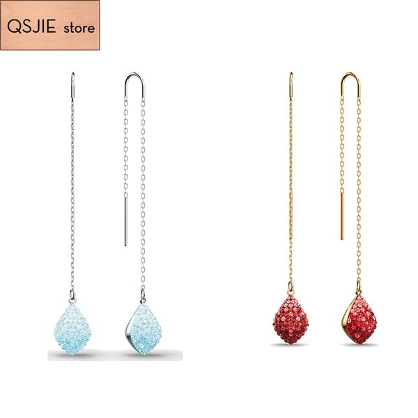 qsjie 2020 swa temperament gradient crystal women sea blue water drop charm earrings fashion jewelry, Silver
qsjie 2020 swa temperament gradient crystal women sea blue water drop charm earrings fashion jewelry, Silver