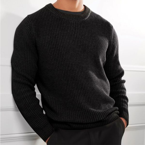 mens pullover o-neck sweater spring long sleeve casual knitted sweater homme solid color top, White;black
mens pullover o-neck sweater spring long sleeve casual knitted sweater homme solid color top, White;black