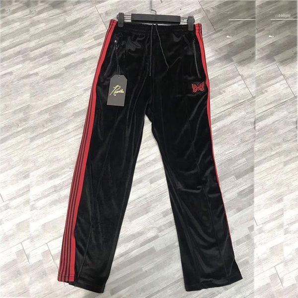 hip hop awge needles sweatpants drawstring joggers butterfly embroidery ribbon striped velvet needles awge sweatpants trousers11, Black
hip hop awge needles sweatpants drawstring joggers butterfly embroidery ribbon striped velvet needles awge sweatpants trousers11, Black
