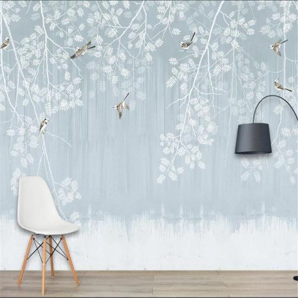 milofi customized any size 3d mural wallpaper, high-quality hand-painted leaves and birds background wall
milofi customized any size 3d mural wallpaper, high-quality hand-painted leaves and birds background wall