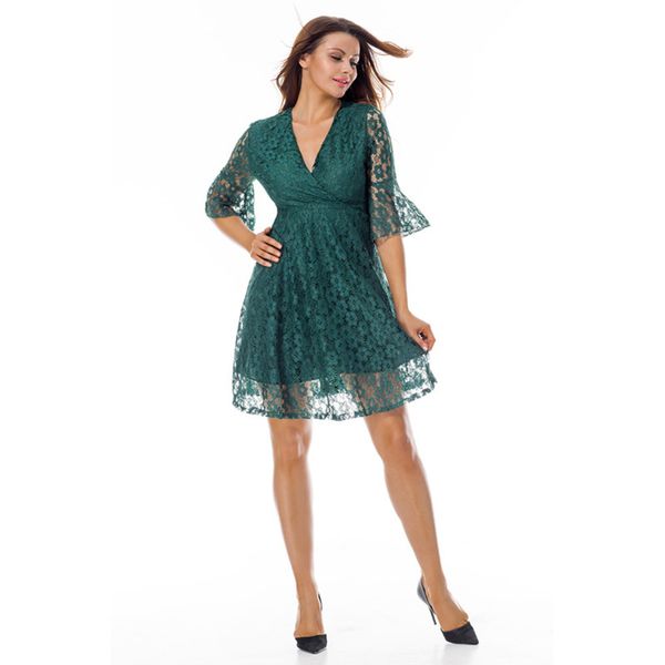 elegant slim lace nightclub dress women's b90854, Black;gray