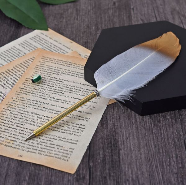 gift 2021 new giftfeather pen retro style quills wedding signature birthday party gift office school pen ballpen, Blue;orange
gift 2021 new giftfeather pen retro style quills wedding signature birthday party gift office school pen ballpen, Blue;orange