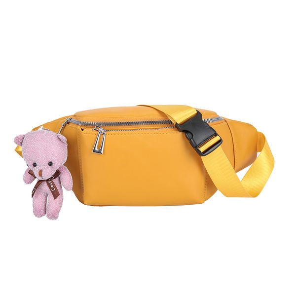 hbp fashion solid color women fanny waist bags pu leather bear pendant chest shoulder pack ladies zipper phone pouch yellow
hbp fashion solid color women fanny waist bags pu leather bear pendant chest shoulder pack ladies zipper phone pouch yellow