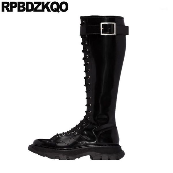 boots slim long patent leather motorcycle biker belts knee high waterproof winter women platform flatform designer shoes muffin1, Black
boots slim long patent leather motorcycle biker belts knee high waterproof winter women platform flatform designer shoes muffin1, Black
