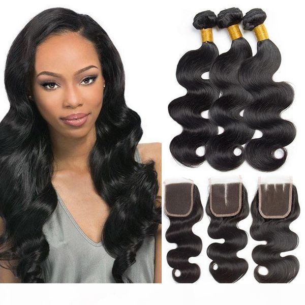 3 pieces body wave brazilian virgin hair bundles with closures 7a unprocessed human hair weave natural black human hair weave bundles
3 pieces body wave brazilian virgin hair bundles with closures 7a unprocessed human hair weave natural black human hair weave bundles