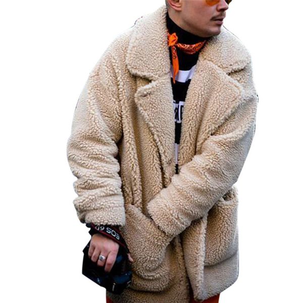 loose mens fleece coats long sleeve lapel neck winter jackets solid color casual cardigan outerwear clothing for women, Black;brown
loose mens fleece coats long sleeve lapel neck winter jackets solid color casual cardigan outerwear clothing for women, Black;brown
