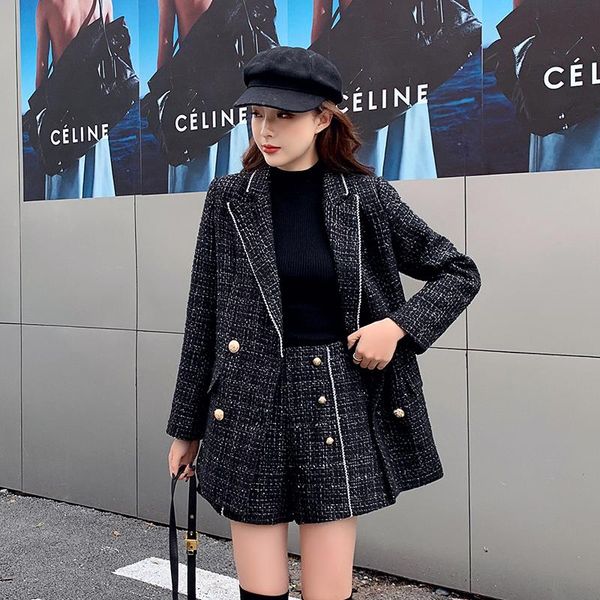 winner women retro plaid blazer set single-breasted jacket & short pants 2 pieces skirt suit female office ladies blazer suit, White
winner women retro plaid blazer set single-breasted jacket & short pants 2 pieces skirt suit female office ladies blazer suit, White