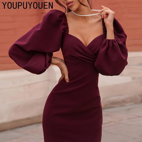 2021 spring fall ladies elegant midi dress long puff sleeve v neck wrap bodycon party tight pencil clubwear fashion clothes, Black;gray
2021 spring fall ladies elegant midi dress long puff sleeve v neck wrap bodycon party tight pencil clubwear fashion clothes, Black;gray