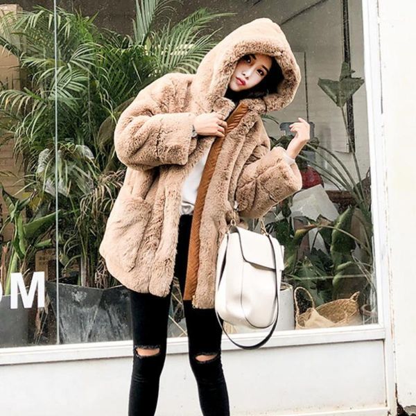 winter fashion women hooded jacket faux rex fur coat individual zipper design warm fur jacket casual loose outwear l17801, Black
winter fashion women hooded jacket faux rex fur coat individual zipper design warm fur jacket casual loose outwear l17801, Black
