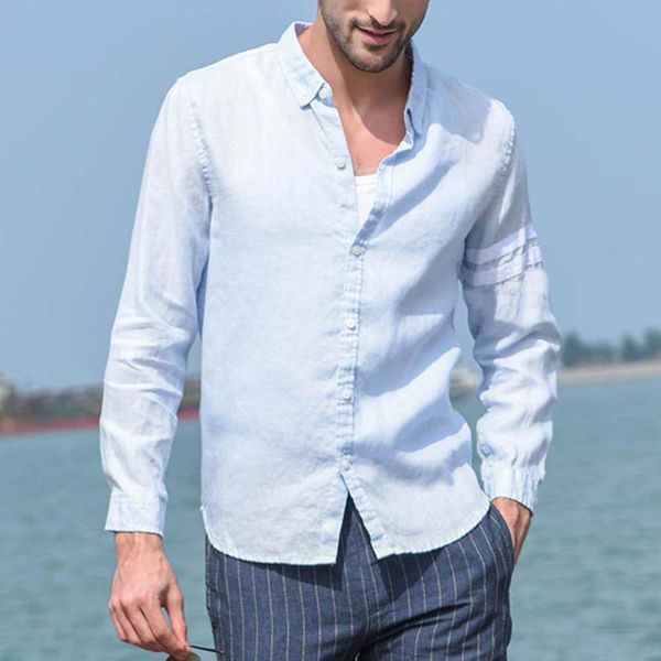2020 men vintage pure color button linen solid long sleeve retro shirts blouse hawaiian camisa masculina camisas hombre, White;black
2020 men vintage pure color button linen solid long sleeve retro shirts blouse hawaiian camisa masculina camisas hombre, White;black