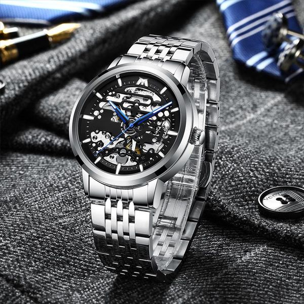 megalith men watch matic mechanical watch sport waterproof luminous casual business mechanical wristwatch relogio masculino bbyxyw, Silver
megalith men watch matic mechanical watch sport waterproof luminous casual business mechanical wristwatch relogio masculino bbyxyw, Silver