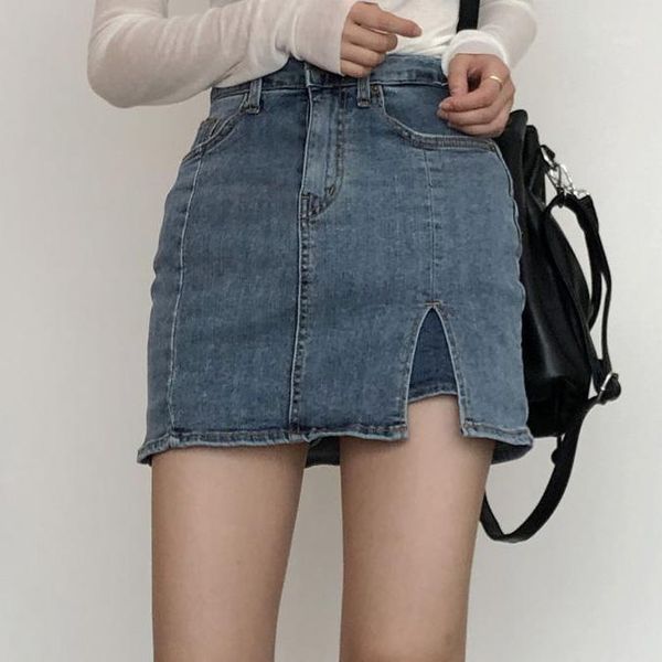2020 summer new korean side split bag hip denim shorts skirt1, Black
2020 summer new korean side split bag hip denim shorts skirt1, Black