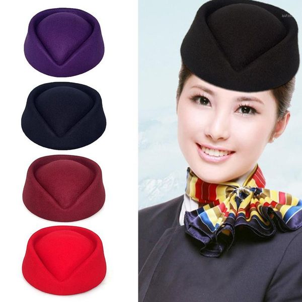1pcs cosplay airline stewardess cap hat wool uniform plane fans womens stage perform1, Blue;gray
1pcs cosplay airline stewardess cap hat wool uniform plane fans womens stage perform1, Blue;gray