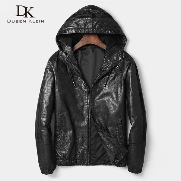 men's leather & faux men's genuine jacket sheepskin short hooded coat black outerwear designer dk81131
men's leather & faux men's genuine jacket sheepskin short hooded coat black outerwear designer dk81131